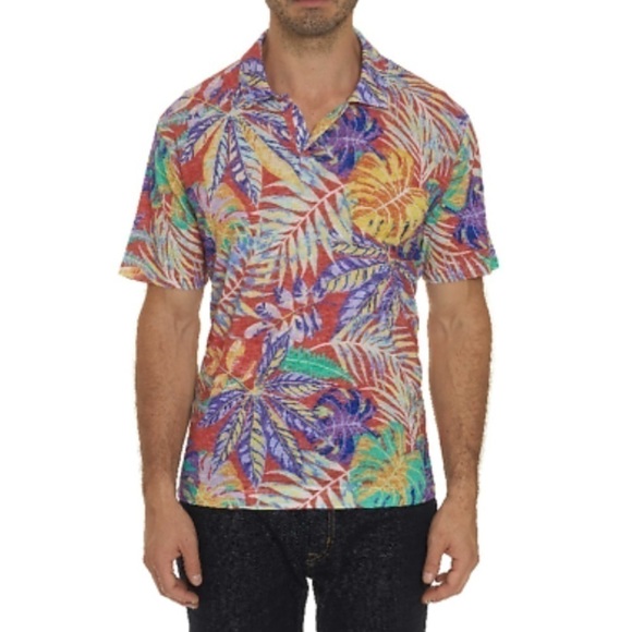 Robert Graham Tropique Short Sleeve Shirt New - Picture 1 of 16
